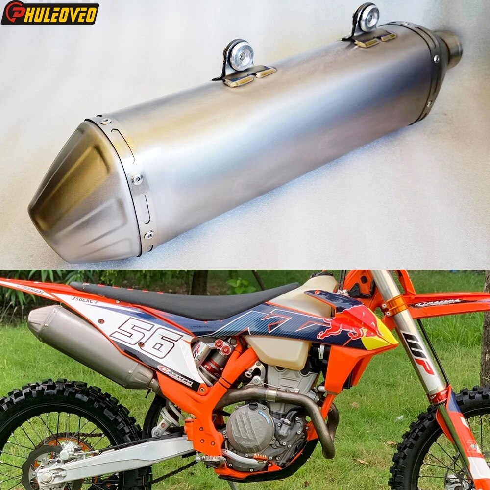 Titanium-Alloy-Motorcycle-Exhaust-Muffler-for-KTM-EXC-F-SX-F-250-350-450-500-for.jpg Titanium Alloy Motorcycle Exhaust Muffler for KTM EXC-F SX-F 250 350 450 500 for Husqvarna FE 250 350 450 501 Escape Moto Pot - Image 1